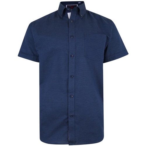 KAM Short Sleeve Dobby Stitch Shirt Indigo